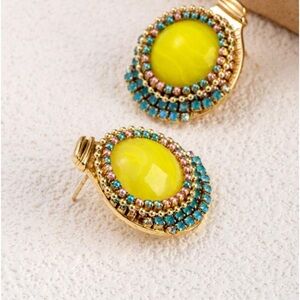 1pair New Fashion Cute & Sweet & Elegant Diamond & Faux Pearl